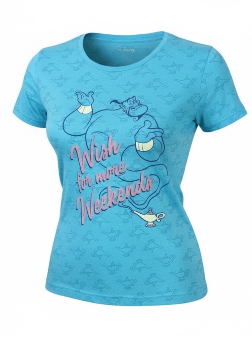 Disney Aladdin Genie Sleep Shirt XL Turquoise Wish For More Weekends Loungewear